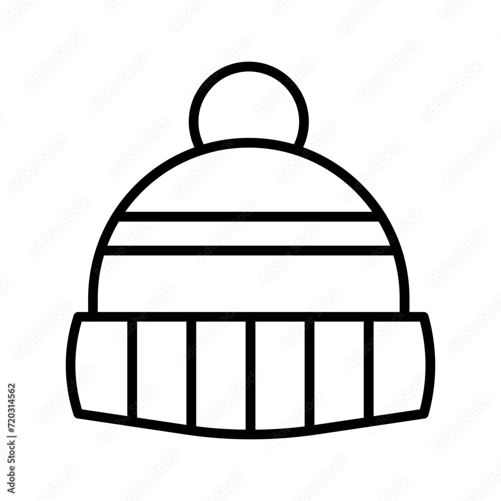 Winter Hat Vector Icon Winter Hat Vector Icon