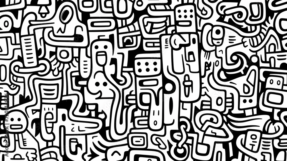Abstract seamless doodle background, artistic background Abstract seamless doodle background, artistic background