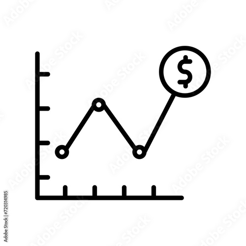 Graph Money Vector Icon