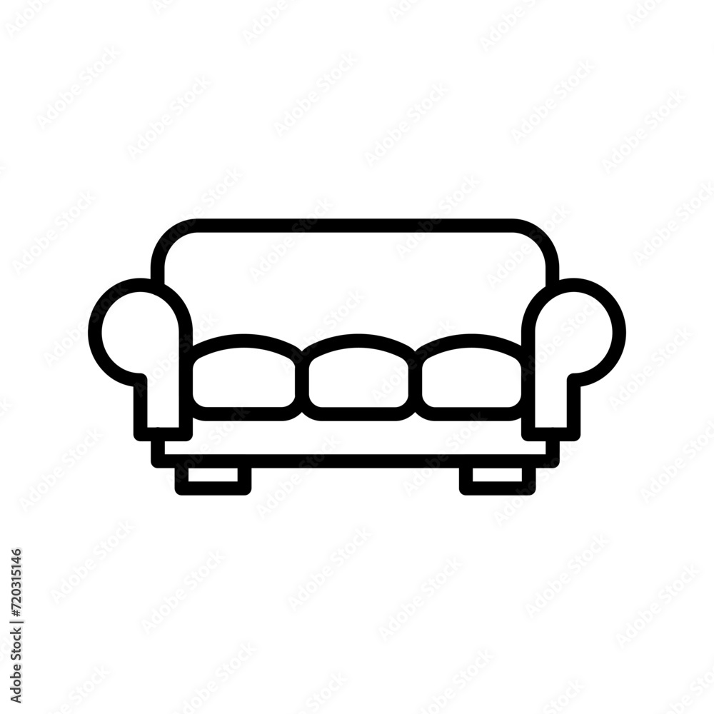 Large Sofa Vector Icon Large Sofa Vector Icon