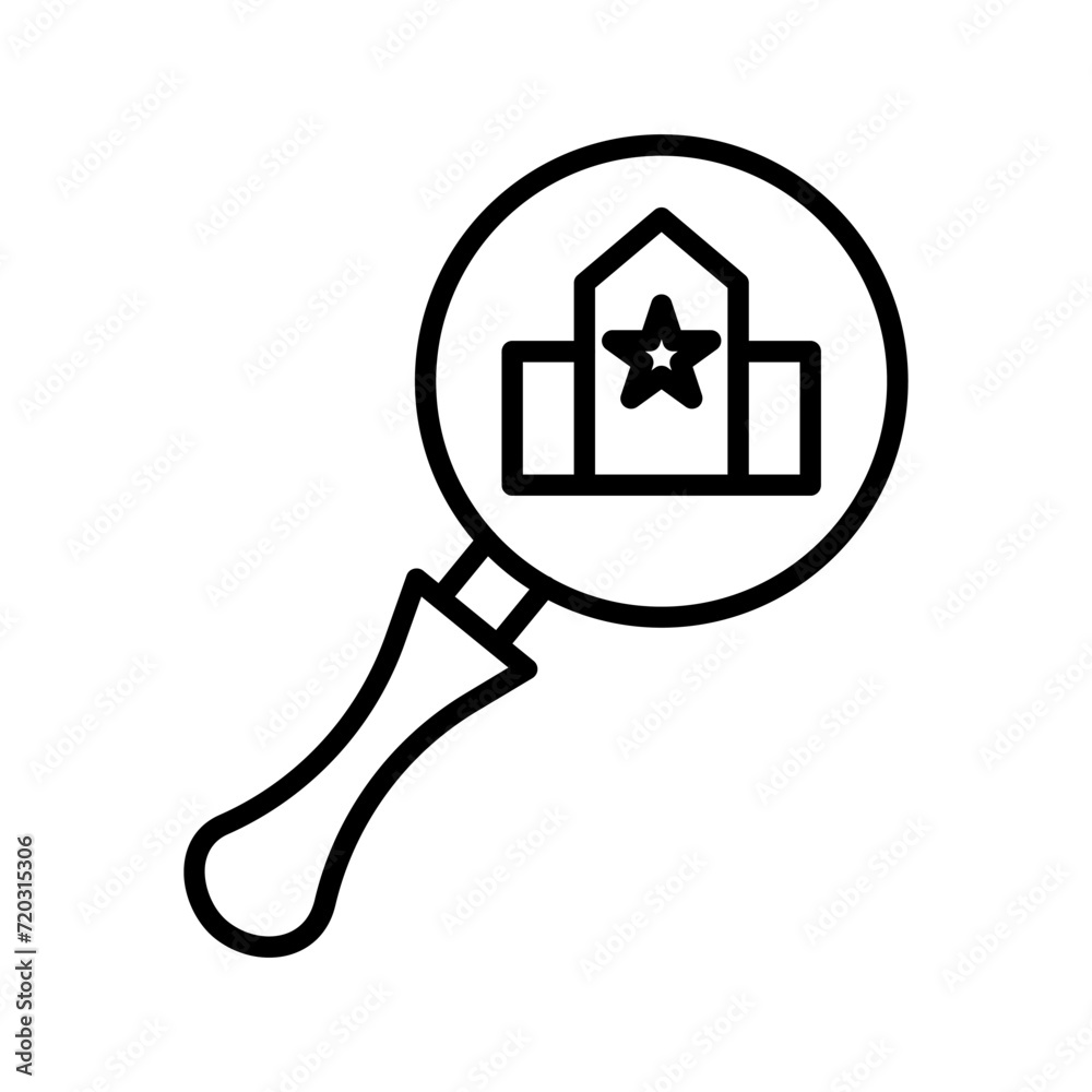 Find Hotel Vector Icon Find Hotel Vector Icon