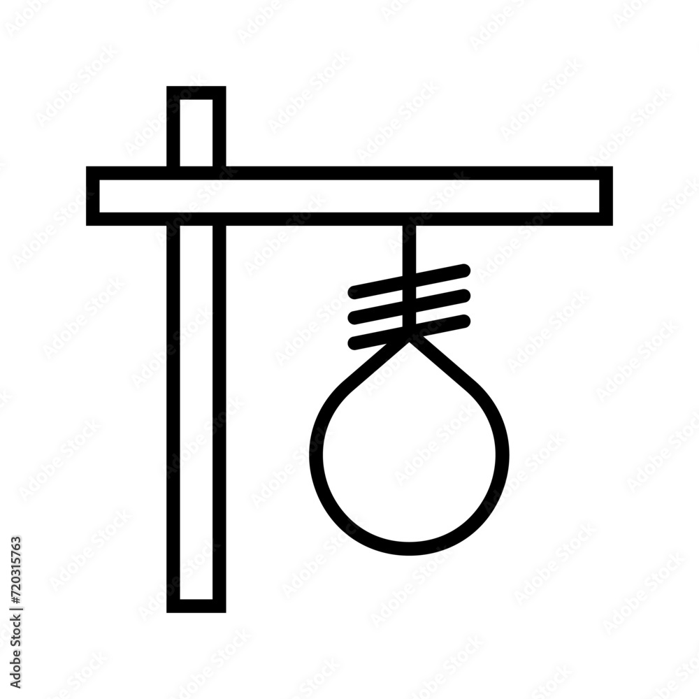 Noose Vector Icon Noose Vector Icon