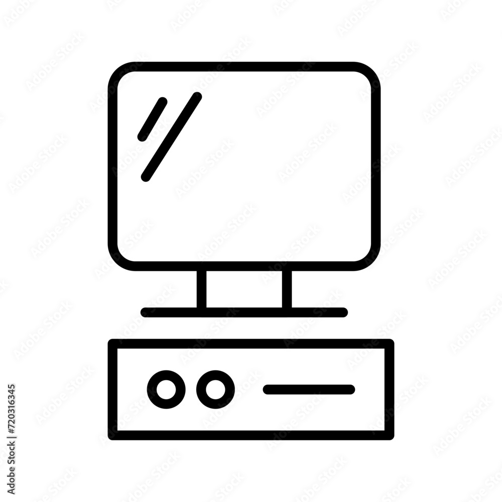 Computer Vector Icon Computer Vector Icon