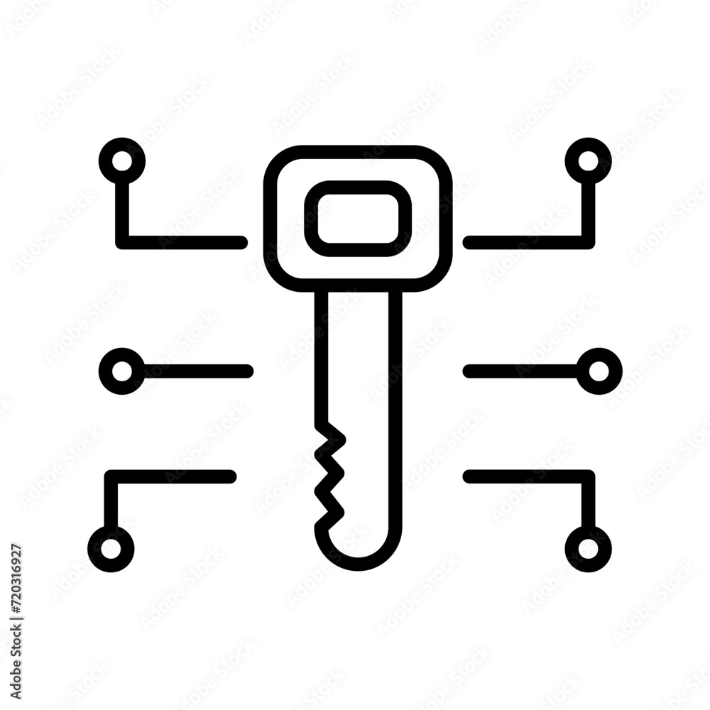 Electronic Key Vector icon Electronic Key Vector icon