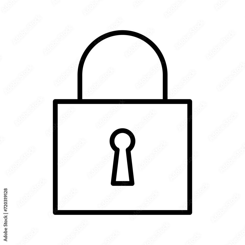 Padlock Line Icon Padlock Line Icon