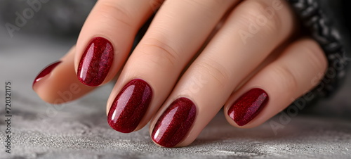 Perfect burgundy manicure