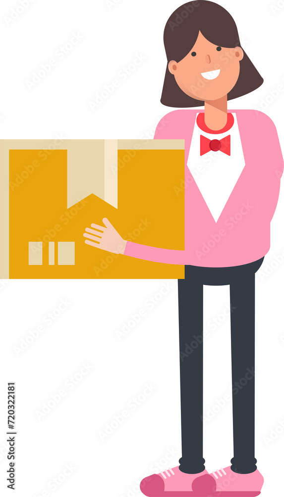 Woman Character Holding Box
Woman Character Holding Box