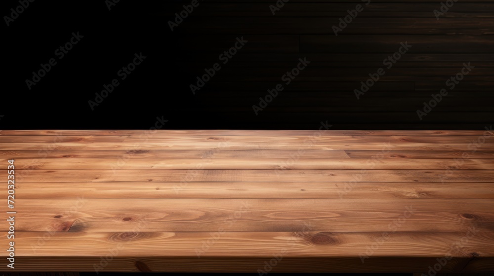 Empty wood table on isolate white background 