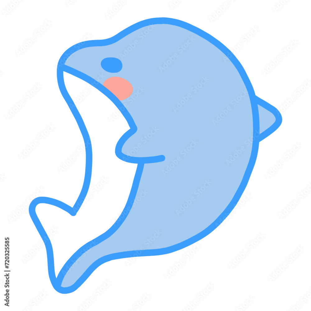 illustration of a blue dolphin illustration of a blue dolphin