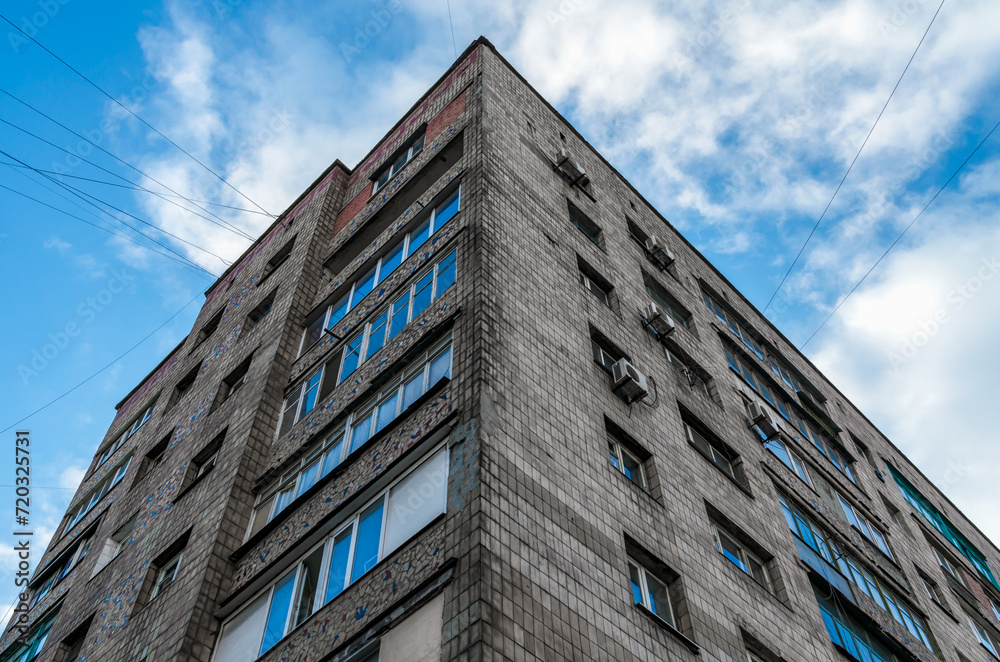 tall old house in a slum