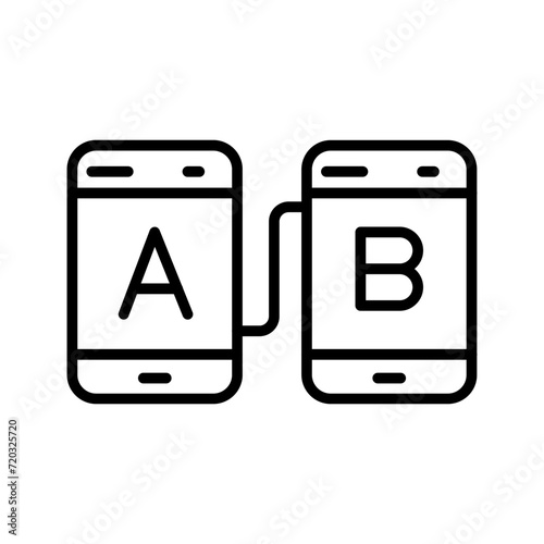 AB Testing Line Icon 