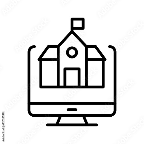 Homeschooling Line Icon 