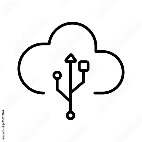 cloud computing cable icon