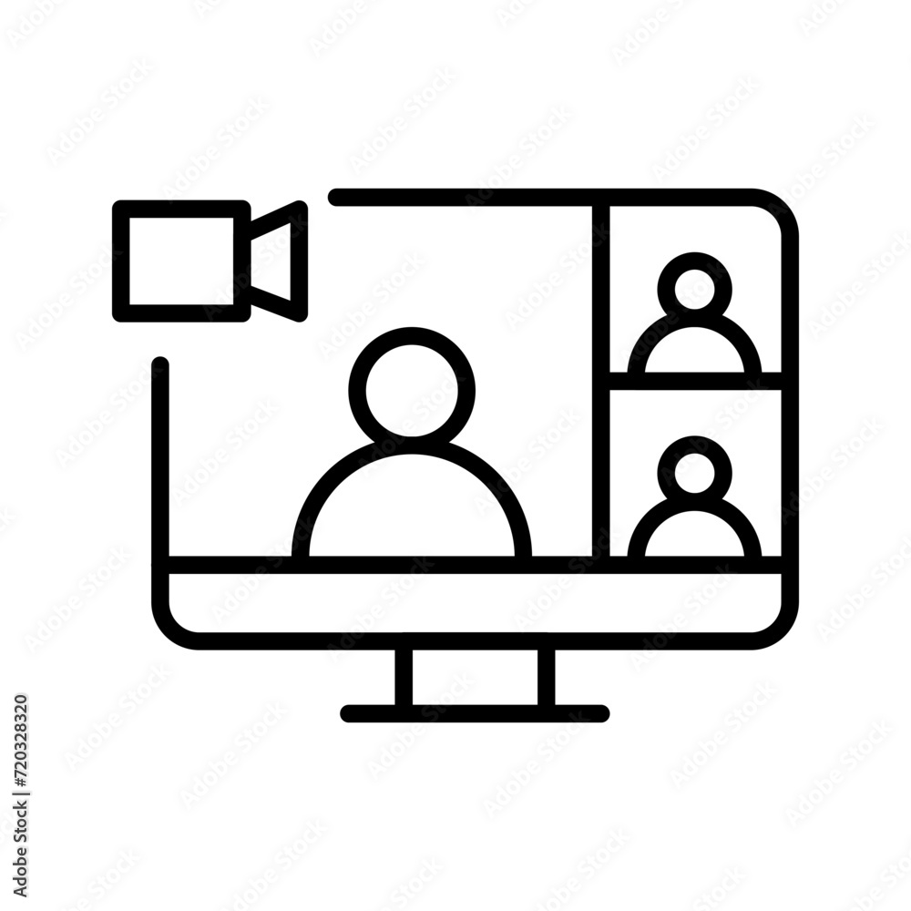 video conference vector icon 