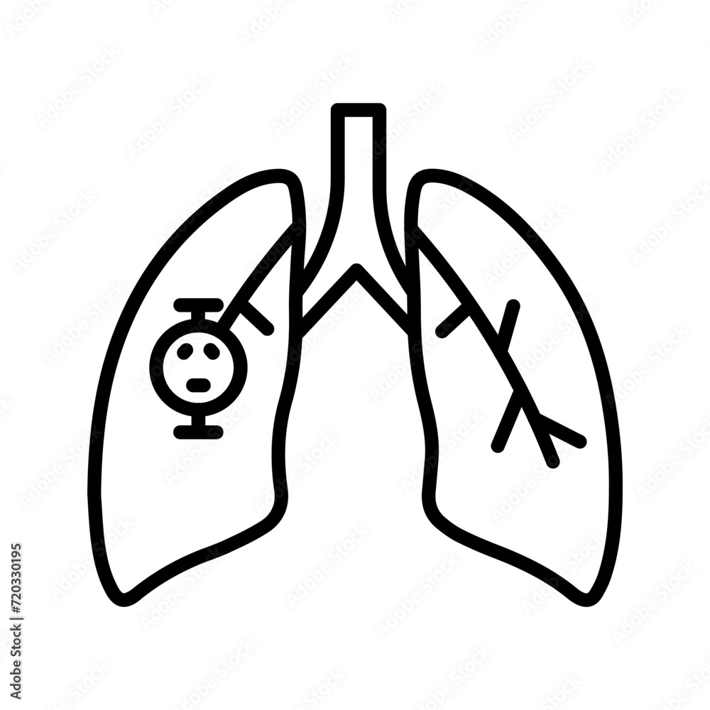 Fototapeta premium lung cancer icon 