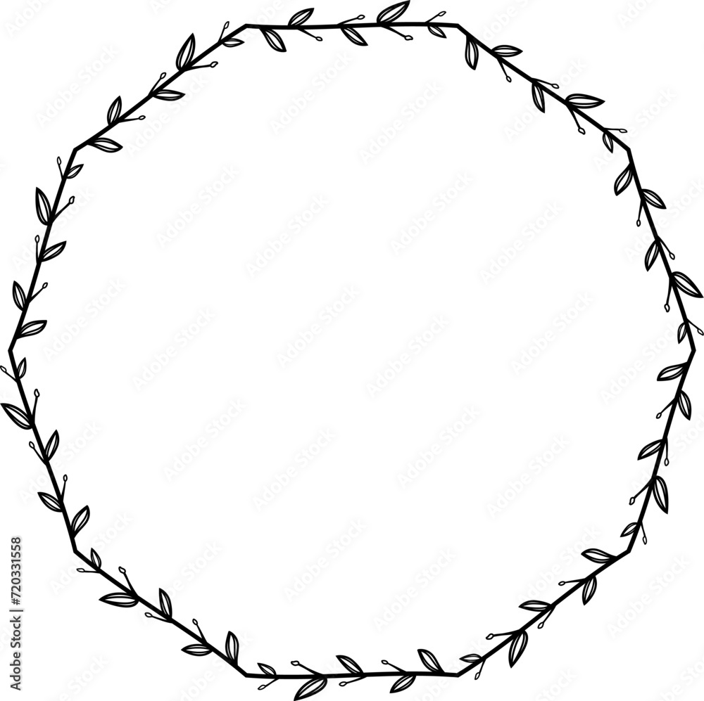 Decagon shape Flower wreath frame leaf vector floral border picture frames Branch laurel botanical silhouette black elements decoration greeting wedding frames Decagon shape Flower wreath frame leaf vector floral border picture frames Branch laurel botanical silhouette black elements decoration greeting wedding frames