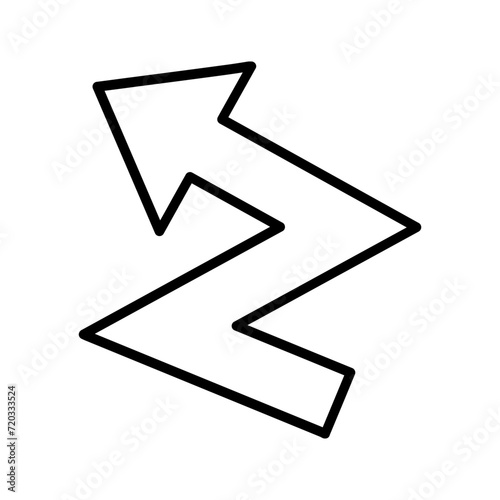 ZigZag Arrow Vector Icon