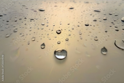 water drops on a surface of icing 