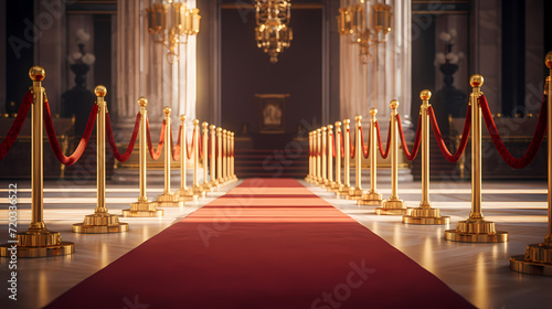 Red carpet staircase background, VIP entrance, night awards ceremony