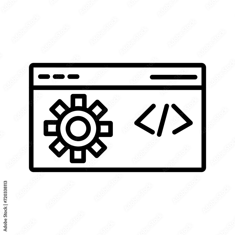 Code Optimization Vector Icon Code Optimization Vector Icon