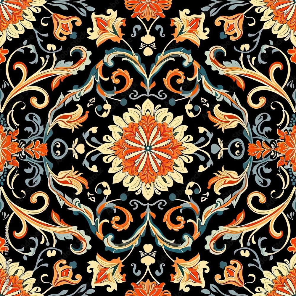 Naklejka premium seamless pattern with flowers