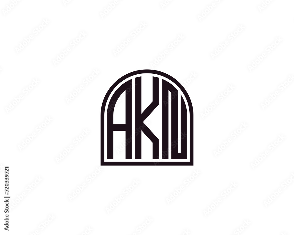 AKN logo design vector template