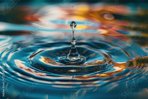 close-up photograph of drop of water