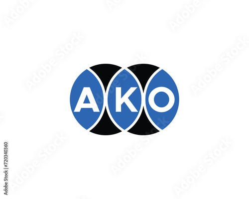 AKO logo design vector template