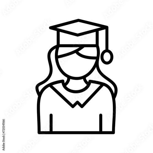 Female Graduate Vector Icon