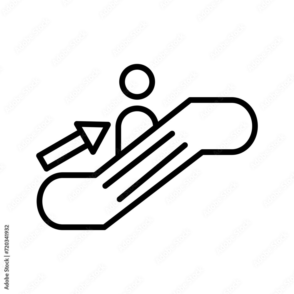 Escalator Vector Icon Escalator Vector Icon
