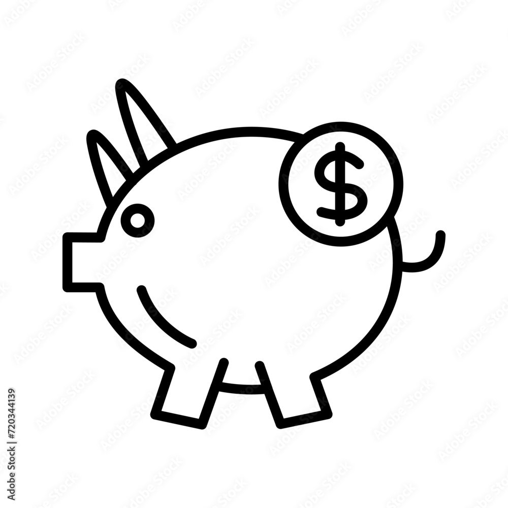 Piggy Saving Vector Icon Piggy Saving Vector Icon