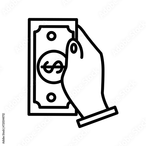 Cash Receiving Vector Icon