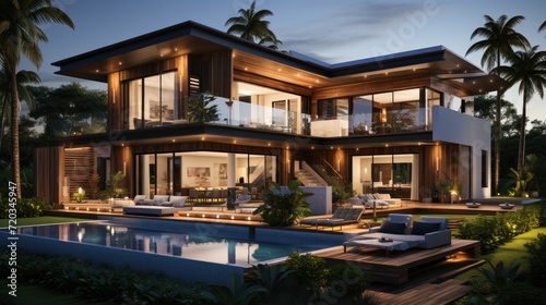 Modern luxury villa home © Muhammad_313