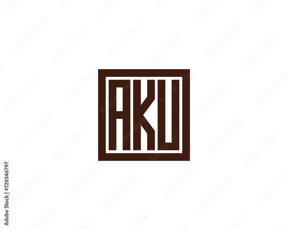 AKU logo design vector template AKU logo design vector template