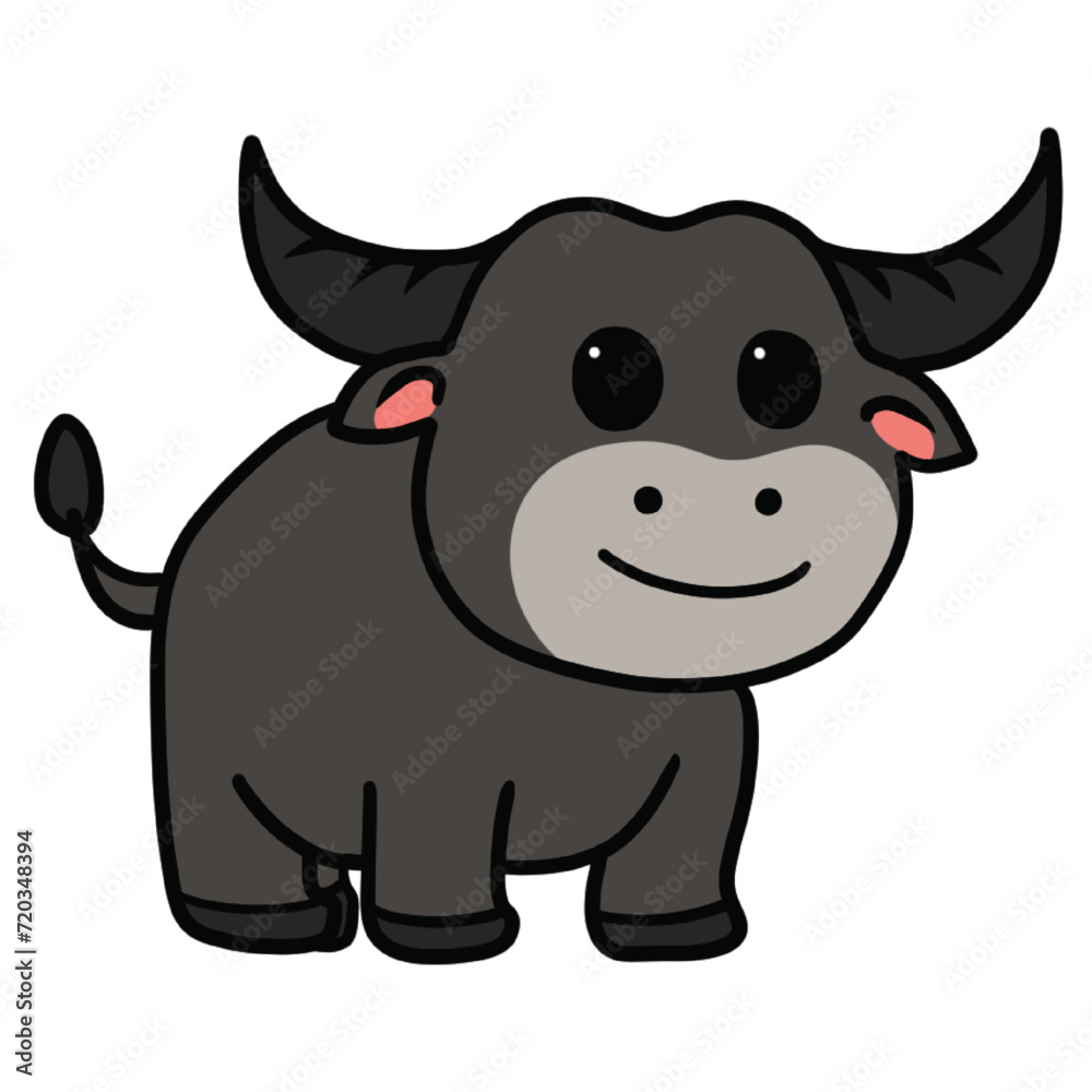 Cute Cartoon Buffalo Cute Cartoon Buffalo
