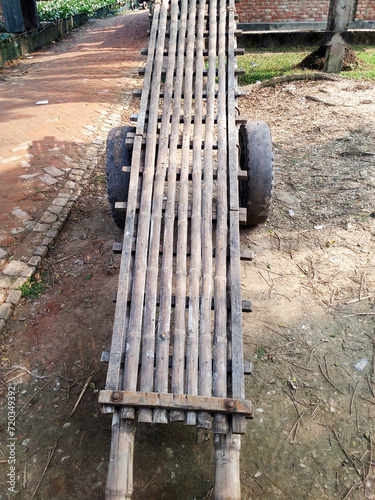 Wheelbarrows made of bamboo and wood