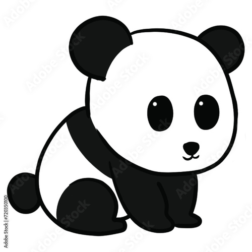 Fototapeta Naklejka Na Ścianę i Meble -  Cute Cartoon Panda