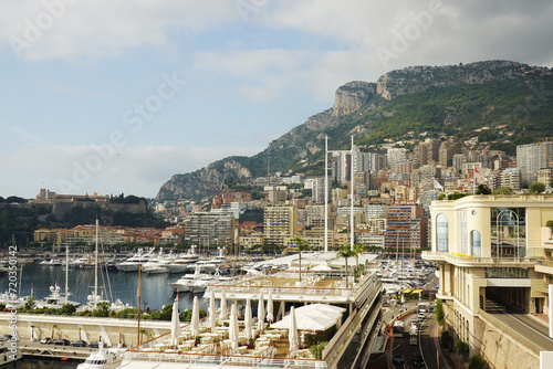 The marina and panorama of skyscrapers in Monaco