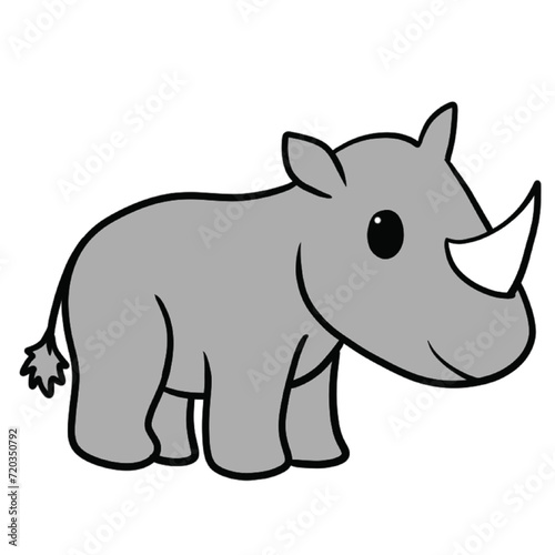 Cute Cartoon Rhino