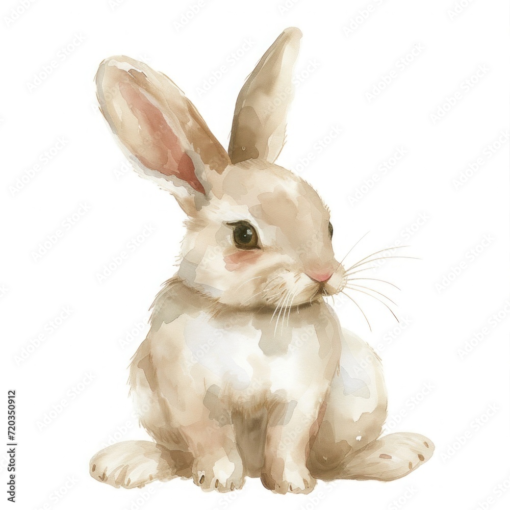 Watercolor Easter bunny, isolated on white background Watercolor Easter bunny, isolated on white background