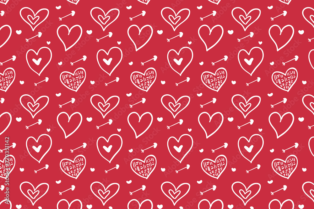 Heart pattern, Valentine's Day seamless pattern, Valentine's Day background. Heart pattern, Valentine's Day seamless pattern, Valentine's Day background.