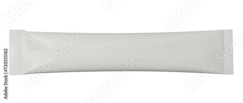 Foto White paper sachet for bulk products, bulk medicines on an isolated background