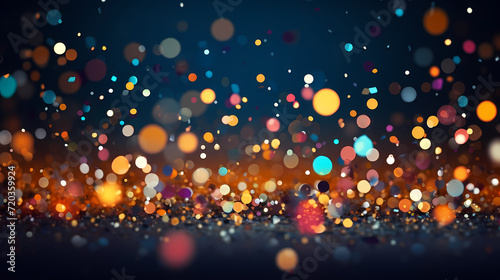 Abstract glitter lights background. Blurred bokeh effect © cai