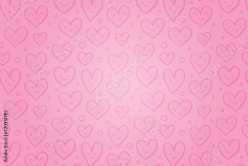Heart pattern, Valentine's Day seamless pattern, Valentine's Day background. © 月 明