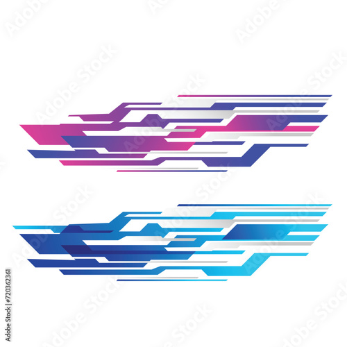 vector decal car sticker modern car body