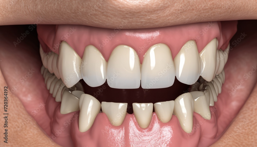 Fototapeta premium A woman with a big smile and white teeth