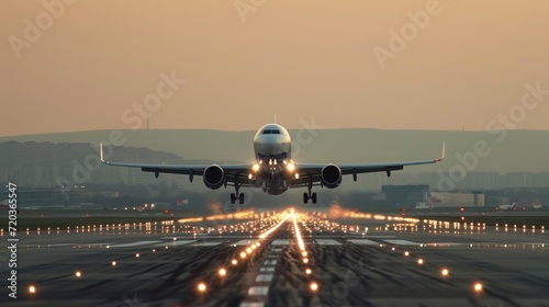 plane taking off from an airport