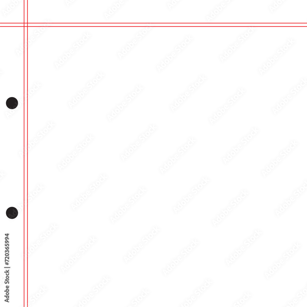 Notebook page template with lines vector. A sheet of school notebook in a ruler. School background. Education background. Vector illustration. Notebook page template with lines vector. A sheet of school notebook in a ruler. School background. Education background. Vector illustration.