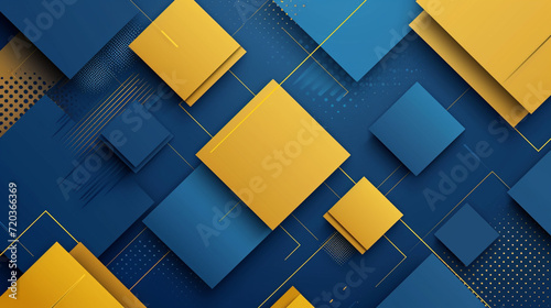 Blue and yellow abstract background vector presentation design. PowerPoint and Business background.