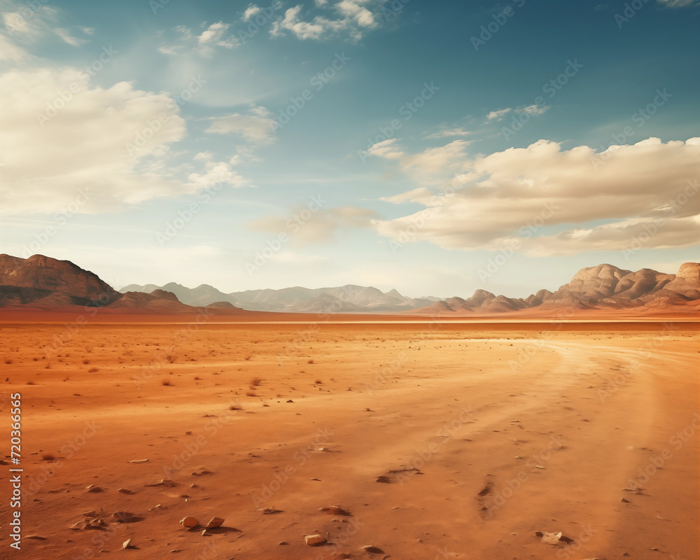 desert plains with hills